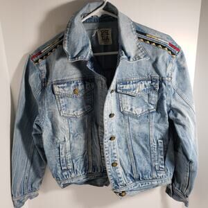 PP LA Denim Embroidered Sz L Jacket